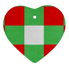 Fabric Christmas Colors Bright Ornament (heart)