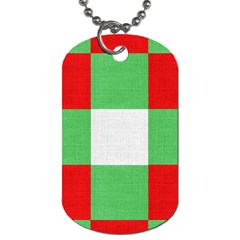 Fabric Christmas Colors Bright Dog Tag (one Side) by Sapixe