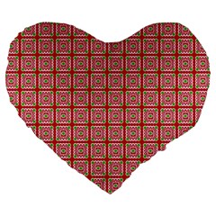 Christmas Paper Wrapping Paper Large 19  Premium Heart Shape Cushions by Sapixe