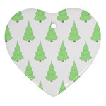 Background Christmas Christmas Tree Heart Ornament (Two Sides) Back