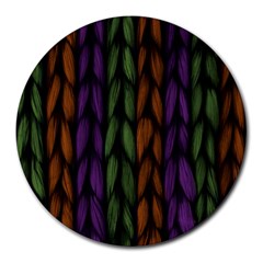 Background Weave Plait Purple Round Mousepads by Sapixe