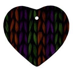 Background Weave Plait Purple Ornament (heart)