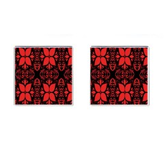 Christmas Red And Black Background Cufflinks (square)