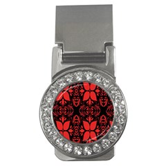 Christmas Red And Black Background Money Clips (cz) 