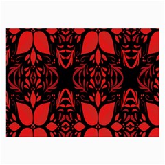 Christmas Red And Black Background Large Glasses Cloth (2-side)