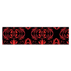 Christmas Red And Black Background Satin Scarf (oblong) by Sapixe