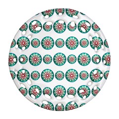 Christmas 3d Decoration Colorful Ornament (round Filigree)