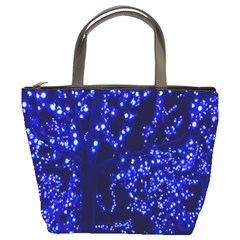 Lights Blue Tree Night Glow Bucket Bags