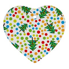 Pattern Circle Multi Color Ornament (heart) by Sapixe