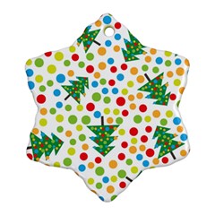 Pattern Circle Multi Color Snowflake Ornament (two Sides) by Sapixe