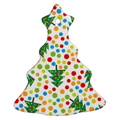 Pattern Circle Multi Color Christmas Tree Ornament (two Sides) by Sapixe