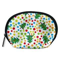 Pattern Circle Multi Color Accessory Pouches (medium)  by Sapixe