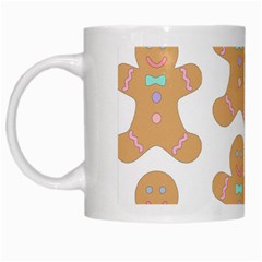 Pattern Christmas Biscuits Pastries White Mugs by Sapixe