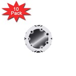 Metal Circle Background Ring 1  Mini Buttons (10 pack)  Front