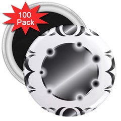 Metal Circle Background Ring 3  Magnets (100 Pack)