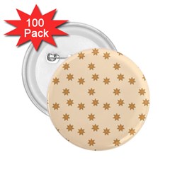 Pattern Gingerbread Star 2 25  Buttons (100 Pack)  by Sapixe