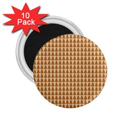Pattern Gingerbread Brown 2 25  Magnets (10 Pack)  by Sapixe