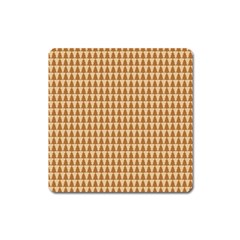 Pattern Gingerbread Brown Square Magnet by Sapixe