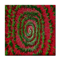 Red Green Swirl Twirl Colorful Tile Coasters by Sapixe