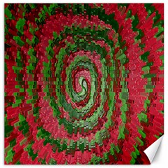 Red Green Swirl Twirl Colorful Canvas 12  X 12   by Sapixe