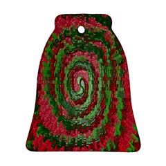 Red Green Swirl Twirl Colorful Bell Ornament (two Sides) by Sapixe
