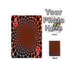 Pattern Texture Star Rings Playing Cards 54 (Mini)  Front - Heart6