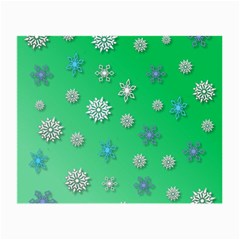 Snowflakes Winter Christmas Overlay Small Glasses Cloth