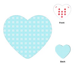 Snowflakes Paper Christmas Paper Playing Cards (heart)  by Sapixe