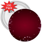 Star Background Christmas Red 3  Buttons (100 pack)  Front