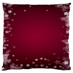 Star Background Christmas Red Large Cushion Case (two Sides) by Sapixe