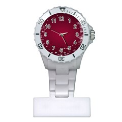 Star Background Christmas Red Plastic Nurses Watch by Sapixe