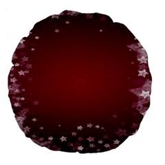Star Background Christmas Red Large 18  Premium Flano Round Cushions by Sapixe