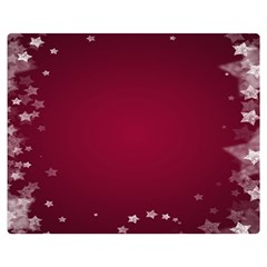 Star Background Christmas Red Double Sided Flano Blanket (medium) 
