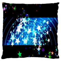 Star Abstract Background Pattern Large Flano Cushion Case (one Side)