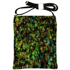 Star Abstract Advent Christmas Shoulder Sling Bags by Sapixe