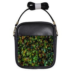 Star Abstract Advent Christmas Girls Sling Bags by Sapixe