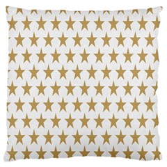 Star Background Gold White Large Cushion Case (two Sides) by Sapixe