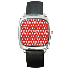 Star Christmas Advent Structure Square Metal Watch