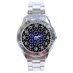 Star Christmas Red Yellow Stainless Steel Analogue Watch by Sapixe