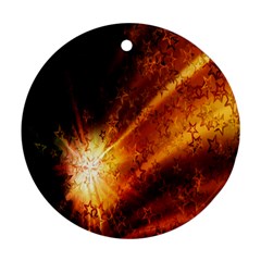 Star Sky Graphic Night Background Ornament (Round)