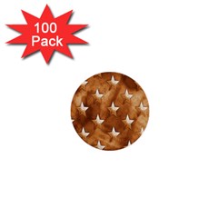 Stars Brown Background Shiny 1  Mini Buttons (100 Pack)  by Sapixe