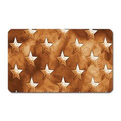 Stars Brown Background Shiny Magnet (rectangular)