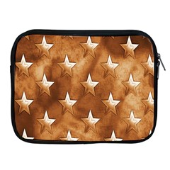 Stars Brown Background Shiny Apple Ipad 2/3/4 Zipper Cases