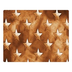 Stars Brown Background Shiny Double Sided Flano Blanket (large)  by Sapixe