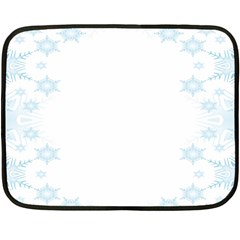 The Background Snow Snowflakes Fleece Blanket (mini) by Sapixe