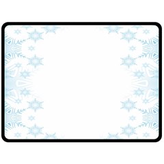 The Background Snow Snowflakes Fleece Blanket (large)  by Sapixe