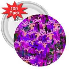 Watercolour Paint Dripping Ink 3  Buttons (100 Pack)  by Sapixe