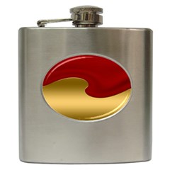 Background Banner Festive Wave Hip Flask (6 Oz)