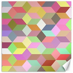 Mosaic Background Cube Pattern Canvas 12  X 12  