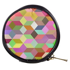 Mosaic Background Cube Pattern Mini Makeup Bags